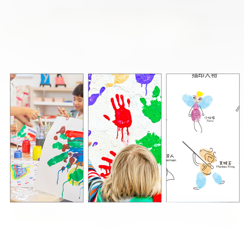 子供のためのフィンガーペイント,ガッシュペイント用品,DIY - Gouache Paint Set のレビューと価格