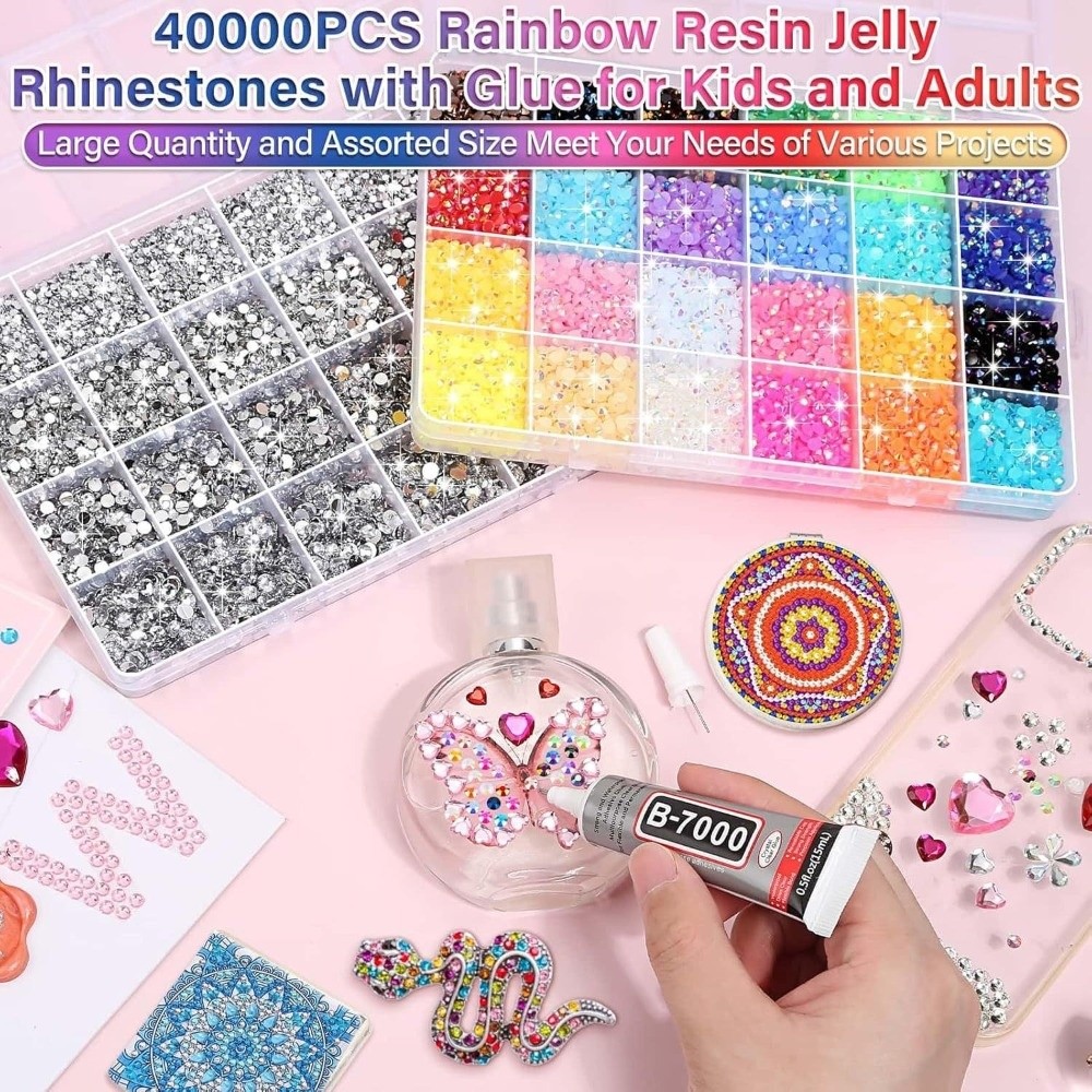 マルチカラーレジンラインストーンキット、キラキラ輝くDIYデ - Art Craft Kit のレビューと価格