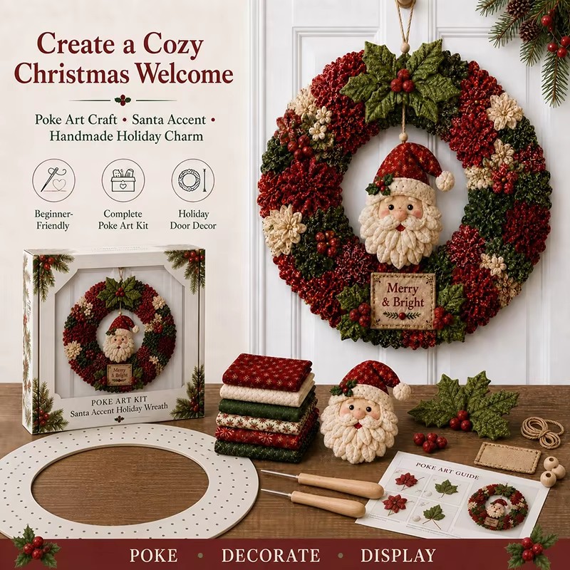 3Dクリスマスファブリック刺繍キット。縫い付け不要のクリスマ - Art Craft Kit のレビューと価格