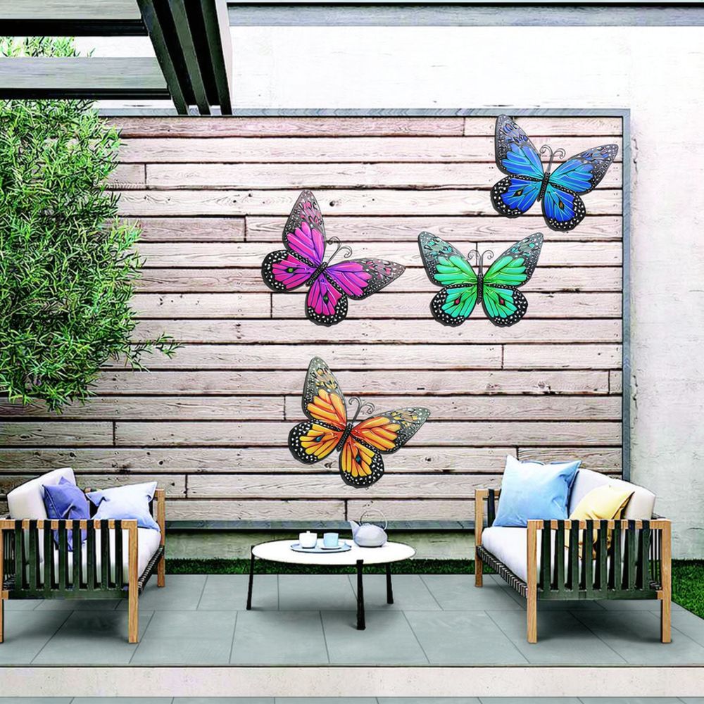 小さくて可愛らしい金属製の蝶の壁飾り。リビング、寝室、庭、パ - Art And Craft For Nursery のレビューと価格